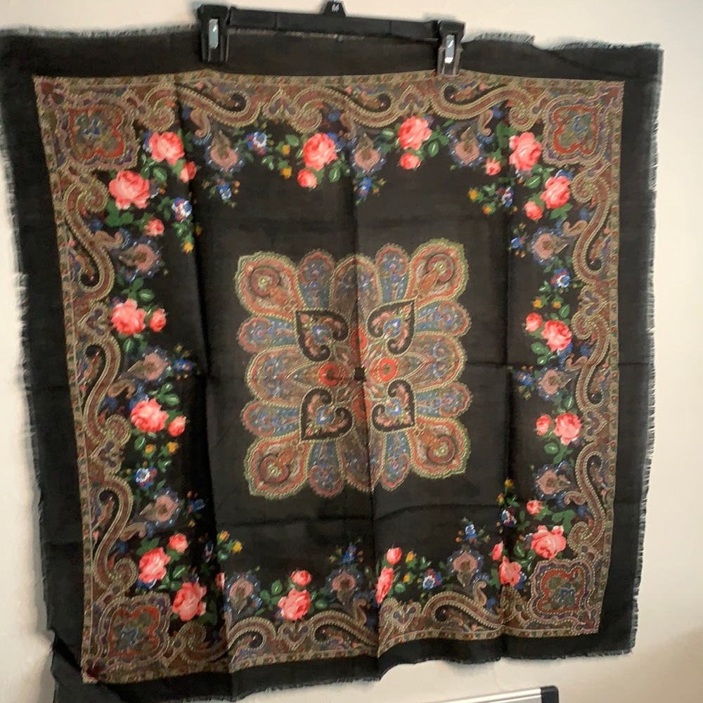 Women’s Large Square Japanese Made Scarf Acrylic